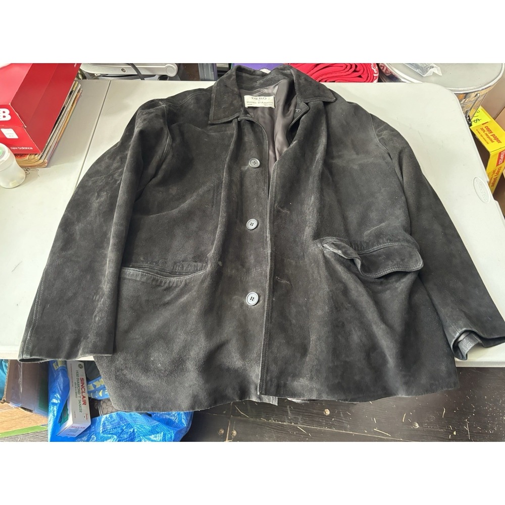 Vintage Dero by Rocco D'Amelio Women's Black Jacket XL Suede Italy